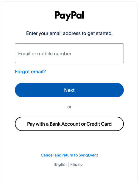 Choose payment method